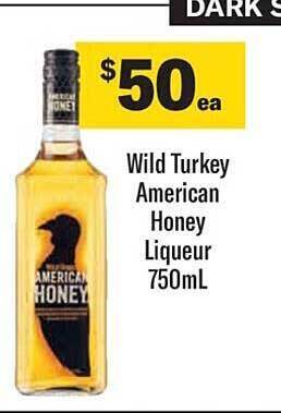 Liquorland Wild turkey american honey liqueur offer