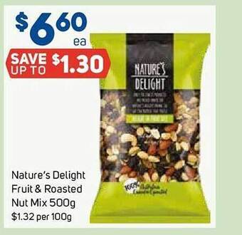 Foodland Nature's delight fruit & roasted nut mix offer