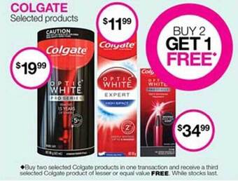 Priceline Colgate selected products offer