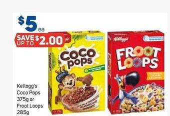 Foodland Kellogg's coco pops or froot loops offer