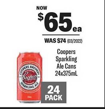 Liquorland Coopers sparkling ale cans offer