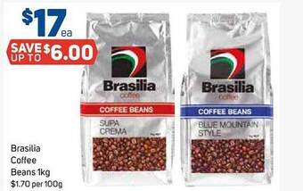 Foodland Brasilia coffee beans offer