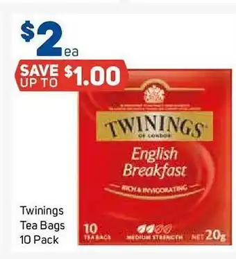 Foodland Twinings tea bags offer