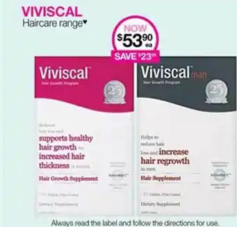 Viviscal haircare range