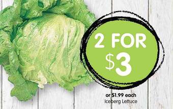 Spudshed Iceberg lettuce offer