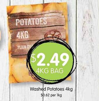 Spudshed Washed potatoes offer