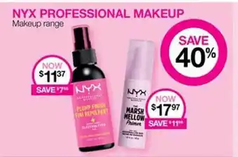 Priceline Nyx professional makeup makeup range offer