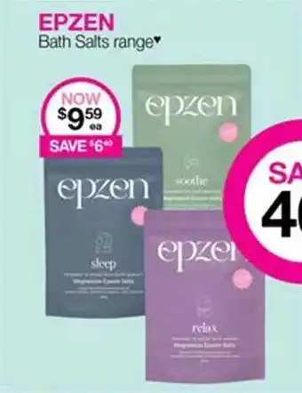Priceline Epzen bath salts range offer