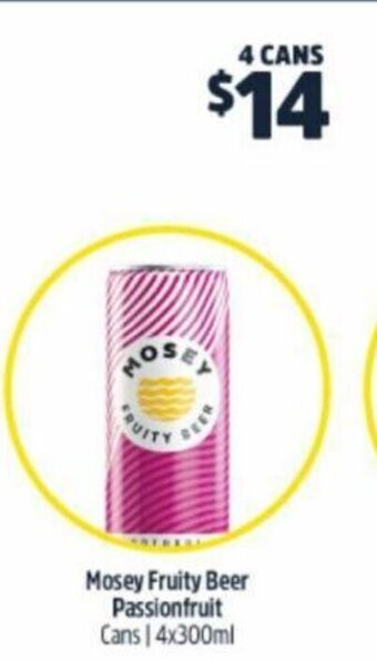 BWS Mosey Fruity Beer Passionfruit offer