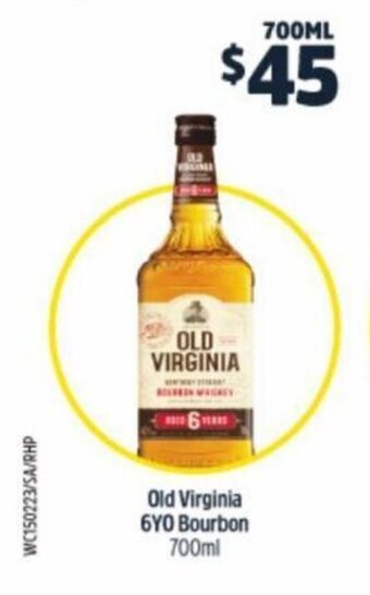 BWS Old Virgiia 6YO Bourbon offer