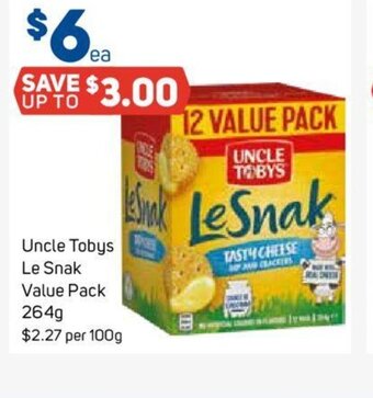 Foodland Uncle Tobys Le Snak Value Pack 264g offer