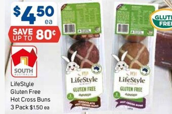 Foodland Lifestyle Gluten Free Hot Cross Buns 3 pack offer