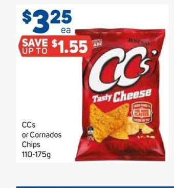 Foodland CC's or Cornados Chips 110-175g offer