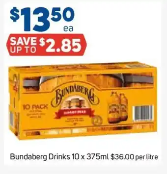 Foodland Bundaberg Drinks 10x375 ml. offer