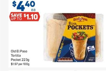 Foodland Old El Paso Tortilla Pocket 223g. offer