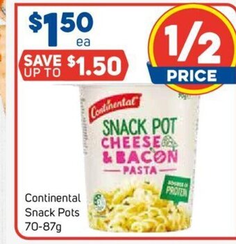 Foodland Continental Snack Pots 70-87g. offer