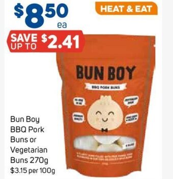 Foodland Bun Boy BBQ Pork Buns or Vegetarian Buns 270g offer