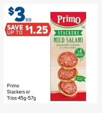 Foodland Primo Stackers or Trios 45g-57g offer