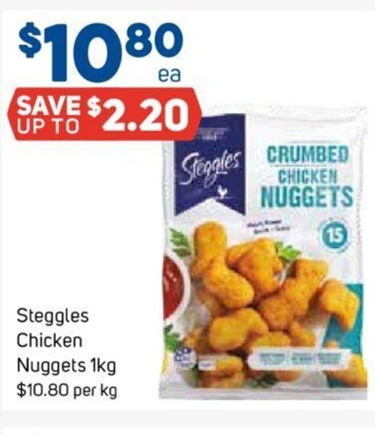 Steggles Chicken Nuggets 1kg, offer at Foodland