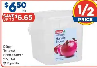 Foodland Décor Tellfresh Handle Storer 5.5 Litre offer