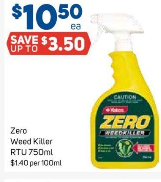 Zero Weed Killer RTU 750 ml. offer at Foodland