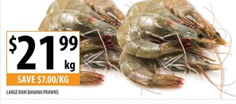 Supabarn Large Raw Banana Prawns offer