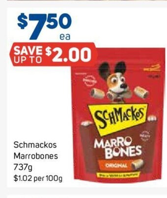 Foodland Schmackos Marrobones 737g. offer