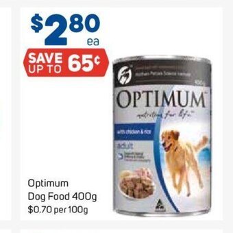 Foodland Optimum Dog Food 400g. offer