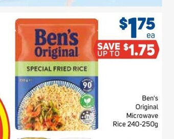 Foodland Ben's Original Microwave Rice 240-250g offer
