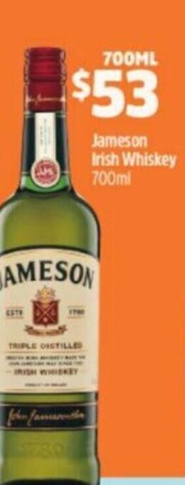 BWS Jameson Irish Whiskey offer