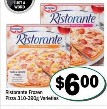 Ristorante Frozen Pizza 310-390g.
