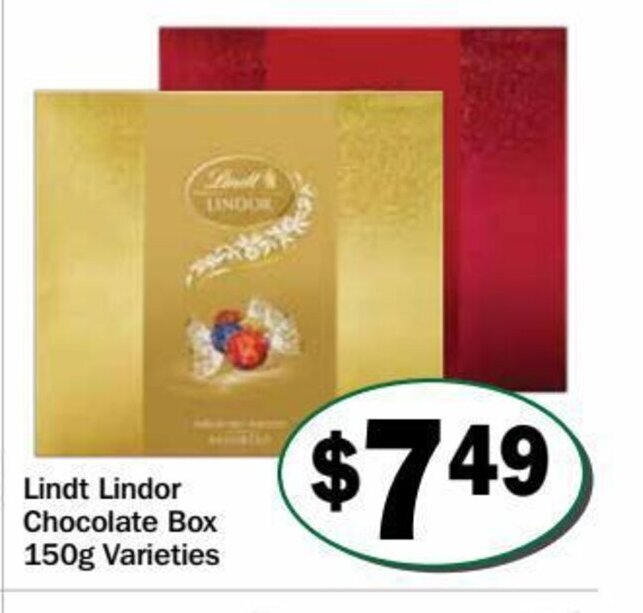 Lindt Lindor Chocolate Box 150g. offer at Friendly Grocer