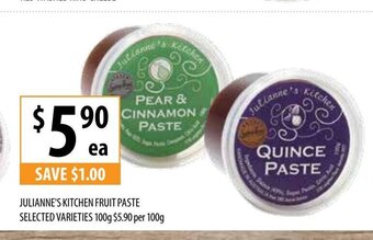 Julianne's Kitchen Fruit Paste 100g.
