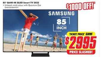 The Good Guys 85" Q60B 4K QLED smart TV 2022 offer