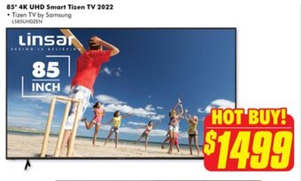 The Good Guys 85" 4K UHD smart tizen TV 2022 offer