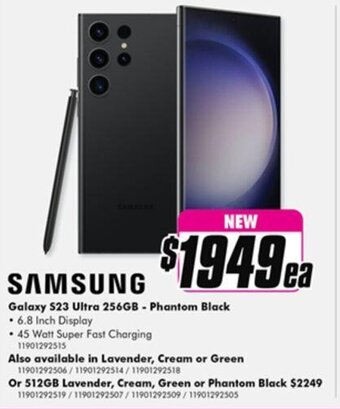 The Good Guys Galaxy S23 ultra 256GB - phantom black offer