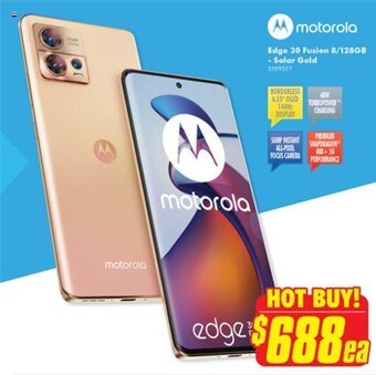 The Good Guys Edge 30 fusion 8/128GB - solar gold offer