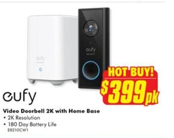 The Good Guys Video doorbell 2K with home base offer