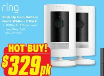 The Good Guys Stick up cam battery gen3 white - 2 pack offer