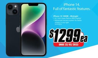 The Good Guys Iphone 14 128GB - midnight offer