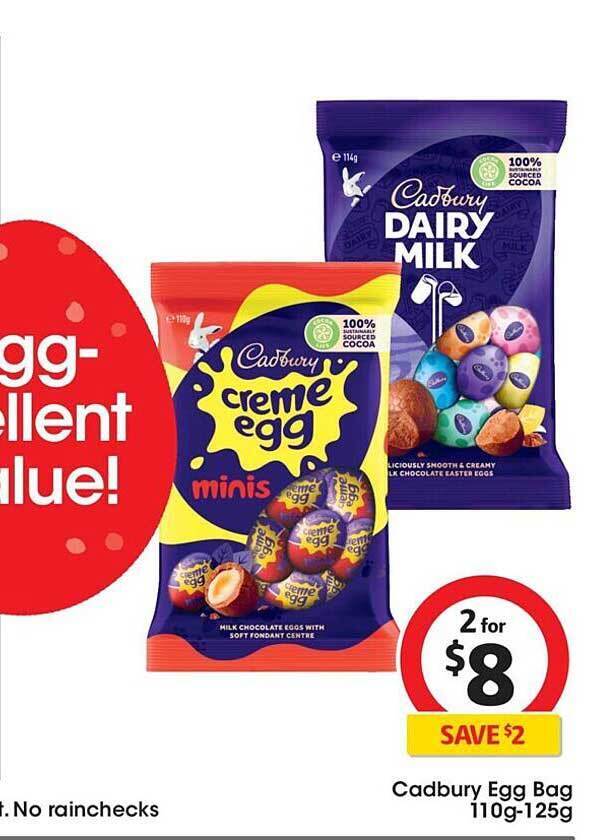 Cadbury egg bag offer at Coles
