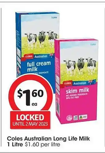 Coles Coles australian long life milk offer