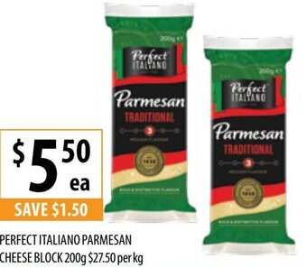 Supabarn Perfect Italiano Parmesan Cheese Block 200g offer