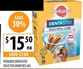 Supabarn Pedigree Dentastix Selected Varieties 28's offer