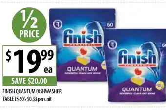 Supabarn Finish Quantum Dishwasher Tablets 60's $0.33 per Unit offer