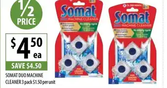 Supabarn Somat Duo Machine Cleaner 3 pack $1.50per Unit offer