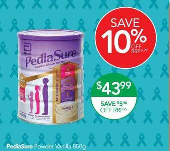 Terry White Pediasure powder vanilla 850g offer