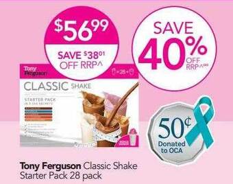 Terry White Tony ferguson classic shake starter pack 28 pack offer