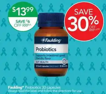 Terry White Faulding probiotics 30 capsules offer