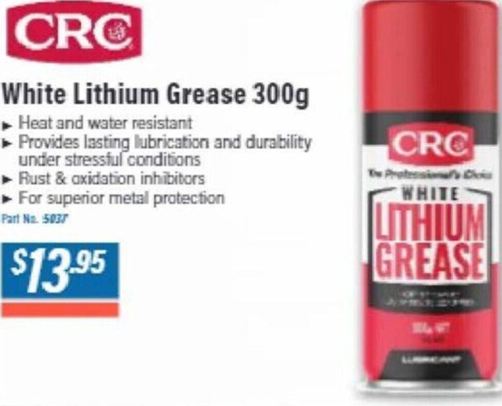 CRC White Lithium Grease 300g offer at Burson Auto Parts